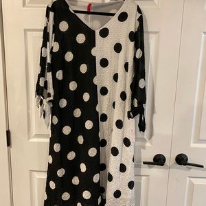 IC Collection polka dot dress size XL NWT